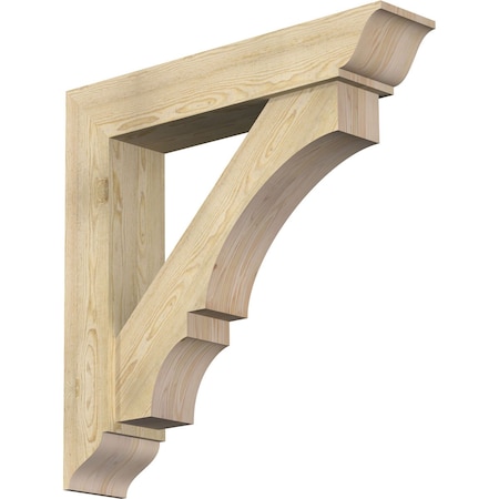 Ekena Millwork Balboa Traditional Rough Sawn Bracket w/ Offset Brace, Douglas Fir, 8"W x 40"D x 40"H BKT0806X40X40BOA01RDF